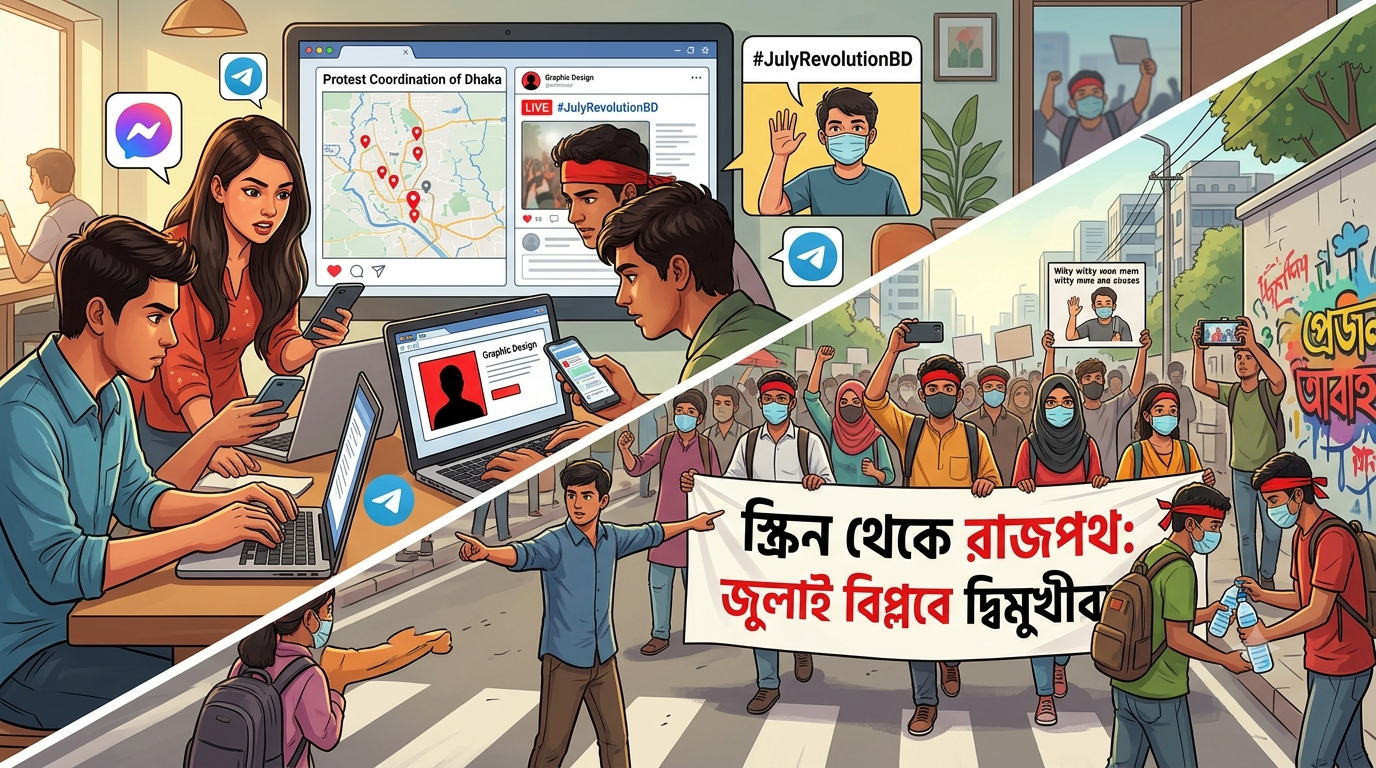 জুলাই বিপ্লবে জেন-জির দ্বিমুখী প্রতিরোধ