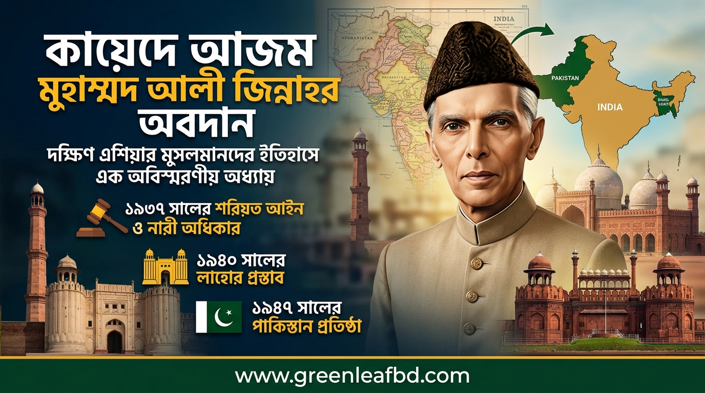 কায়েদে আজম মুহাম্মদ আলী জিন্নাহর অবদান